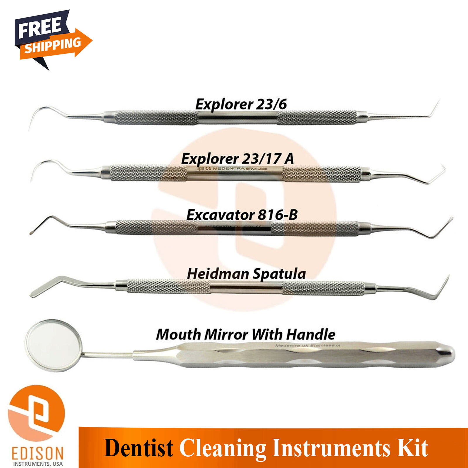 Dentist Cleaning Tools Tartar Remover Floss Plaque Removal Hygiene Instruments