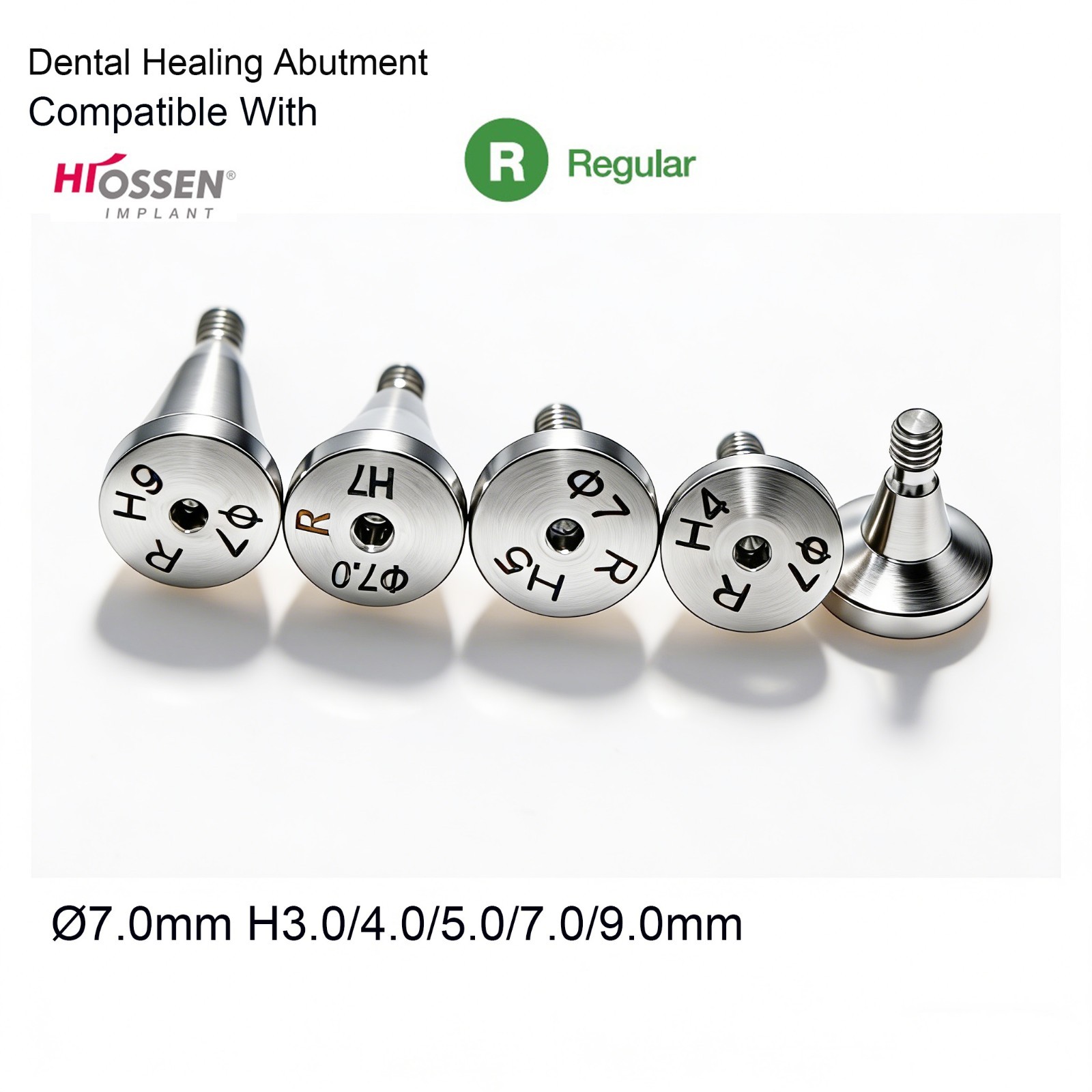 Dental Healing Abutment Mini Regular Cover Screw Fits Hiossen Implant 5/10/20Pcs