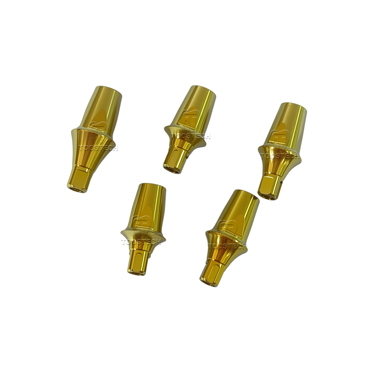 10pcs Titanium straight abutment fits to ITI Straumann Platform NC D5.0 GH1-3mm