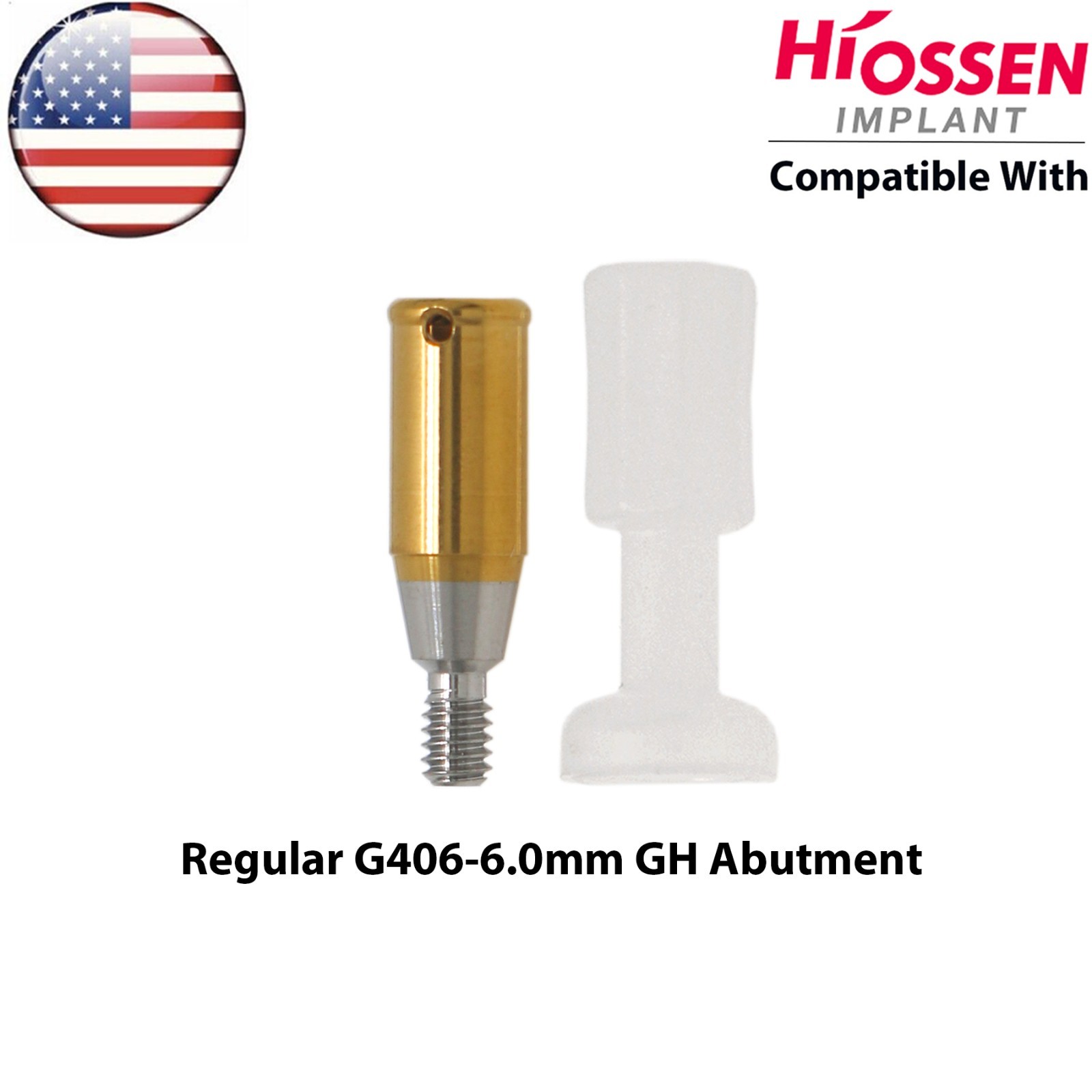 US Fits Hiossen Osstem Overdenture Locator Abutment Regular Mini & Male Caps Kit