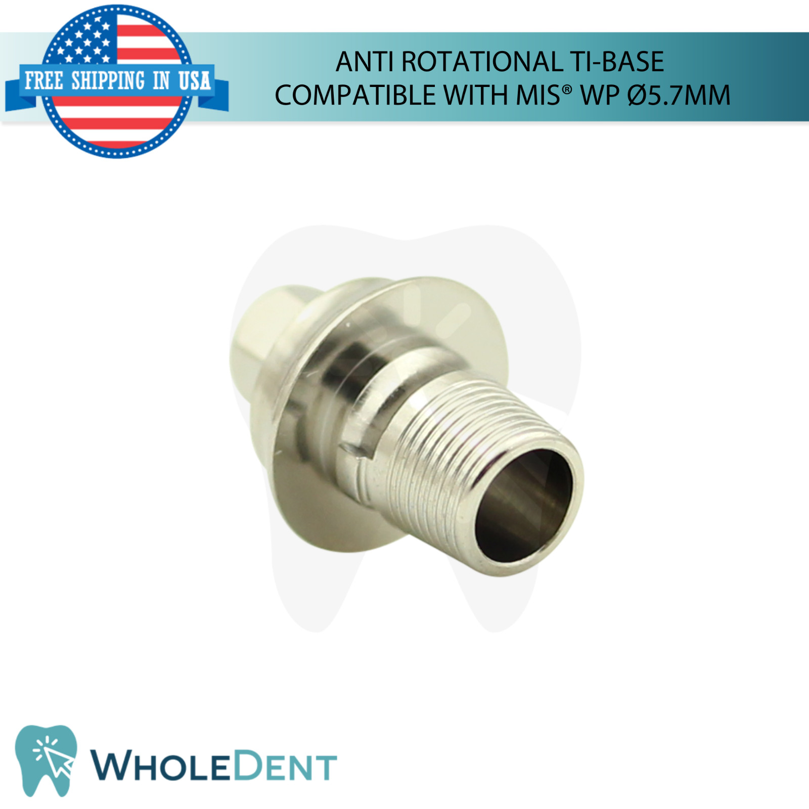 10x Anti Rotational Concave Ti-Base Ø5.7mm WP MIS® Compatible Int Hex System