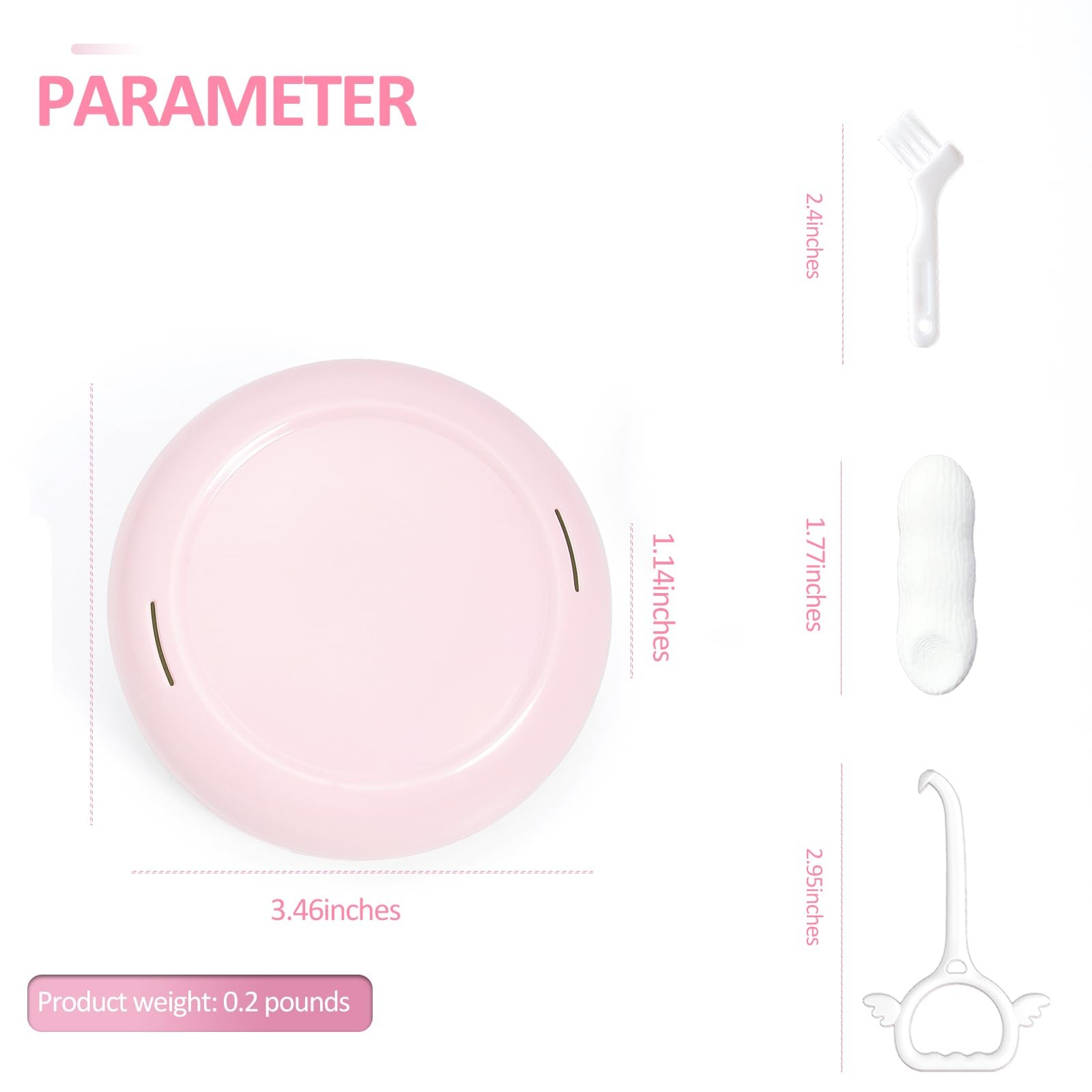 Gaboolo Retainer Case Slim Aligner with Vent Holes Removable Opaque Pink