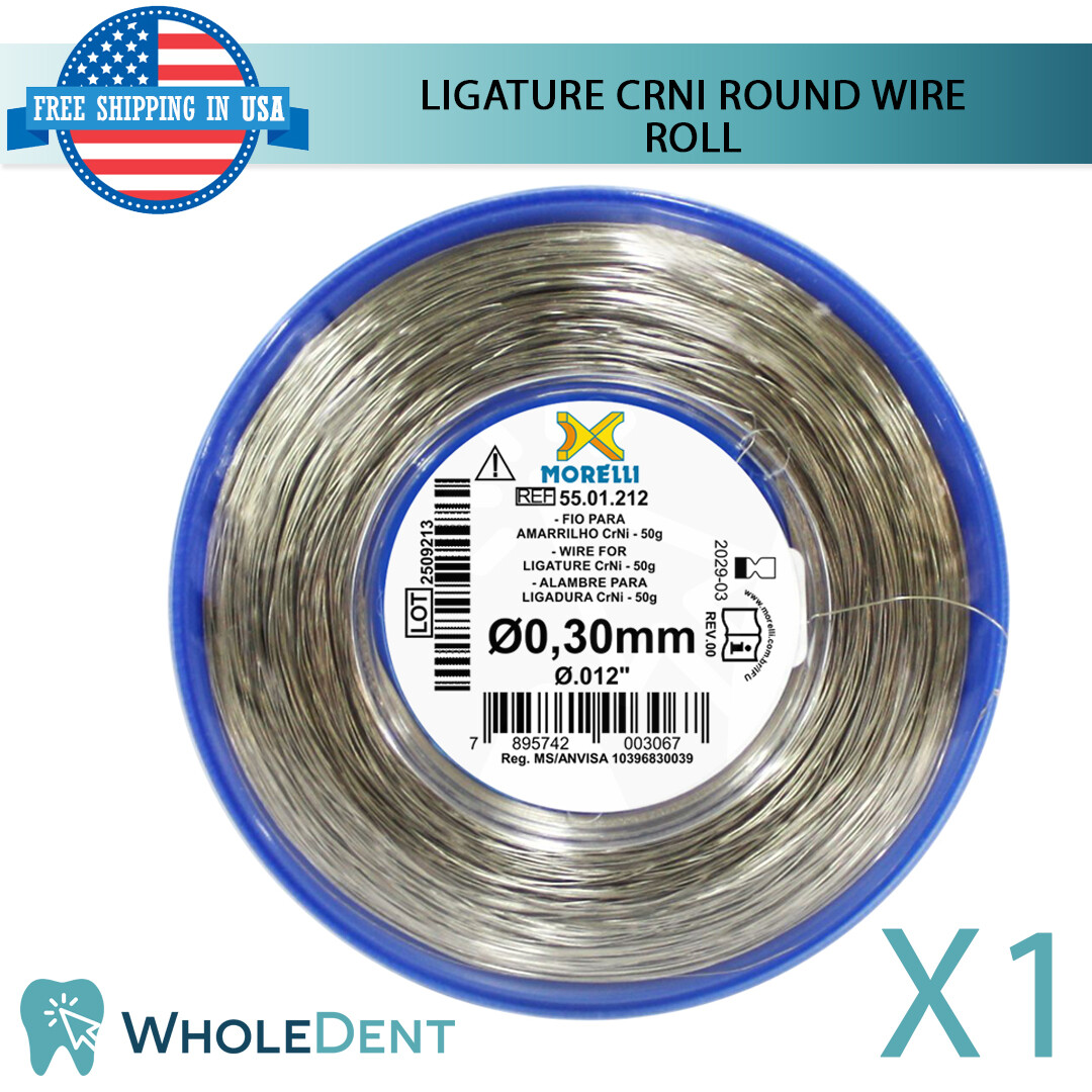 Orthodontic Dental CrNi Ligature Round Wire Roll Stainless Steel .30mm /.012″