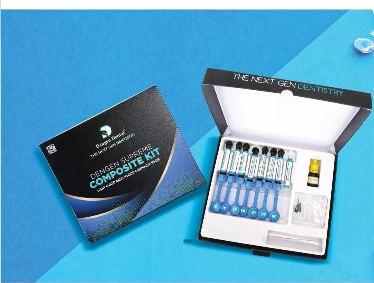 Nano Hybrid Dental 7 Composite Kit Dental DENGEN Universal Light Cured FREE SHIP