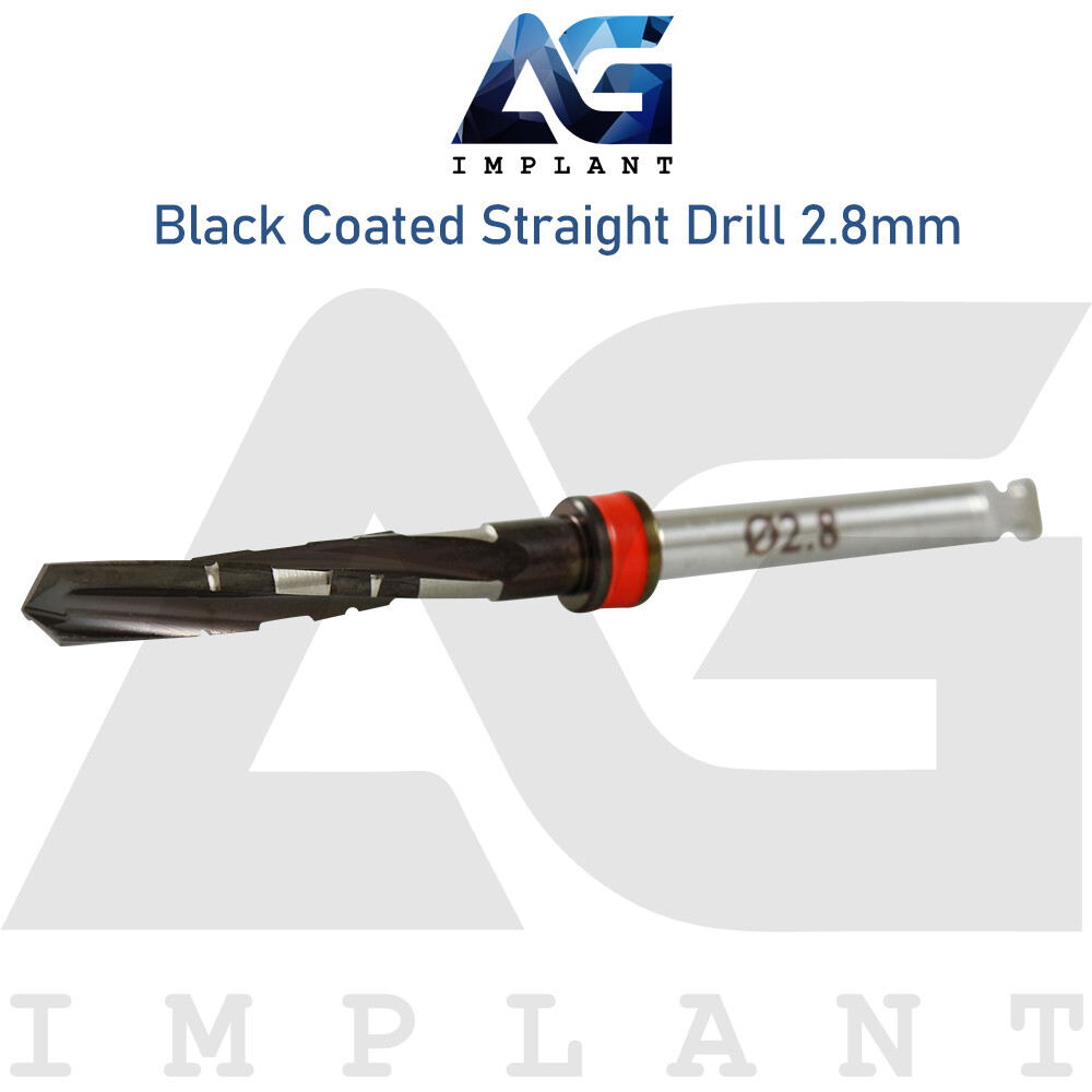 DNT² Black Coated Straight Drill External Irrig ation Surg ical Dental
