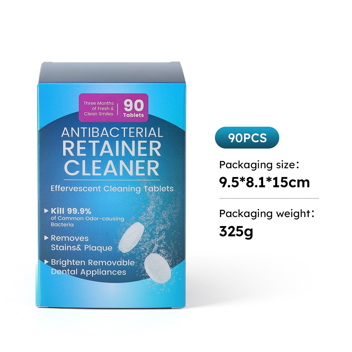 Denture Cleaner Tablets Cleaning Crystals Or Retainers, Mouth Guards & Aligners