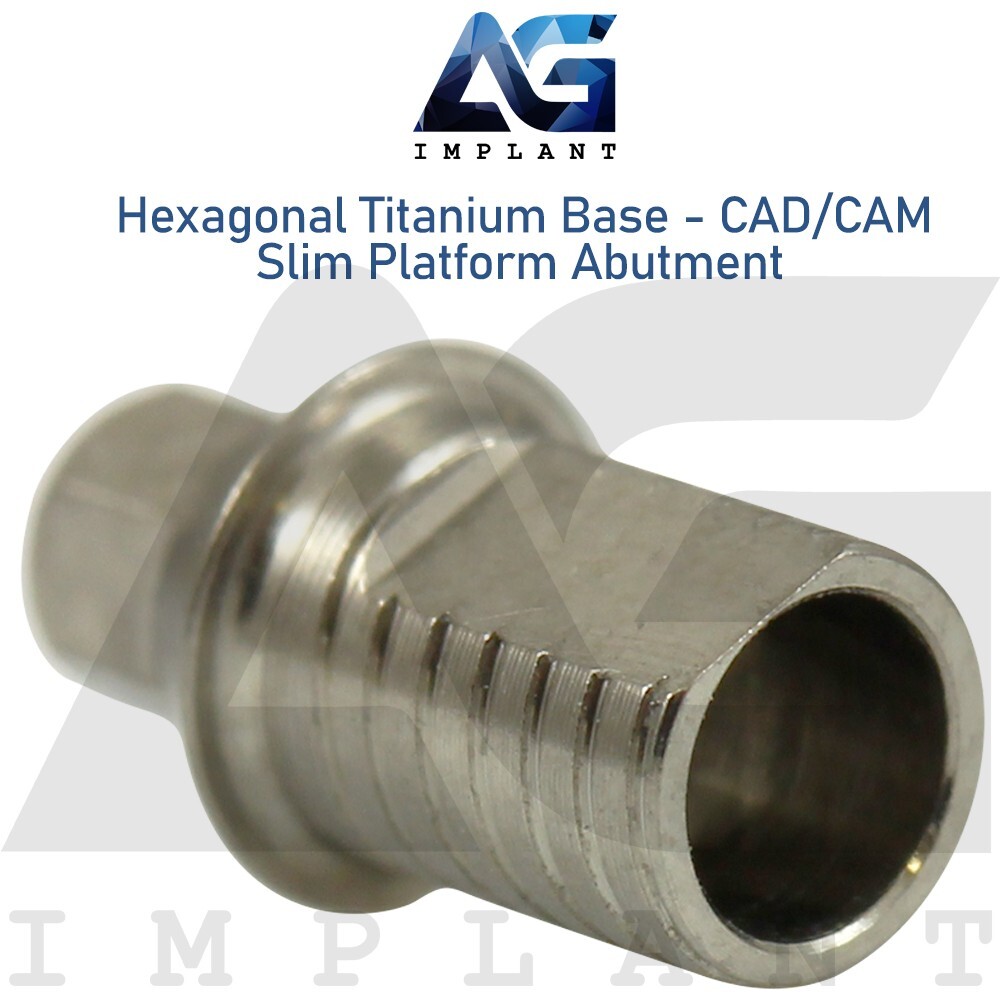 Anti Rotational Titanium Base CAD/CAM Slim Platform Prosthetic Int Hexagon 2.0