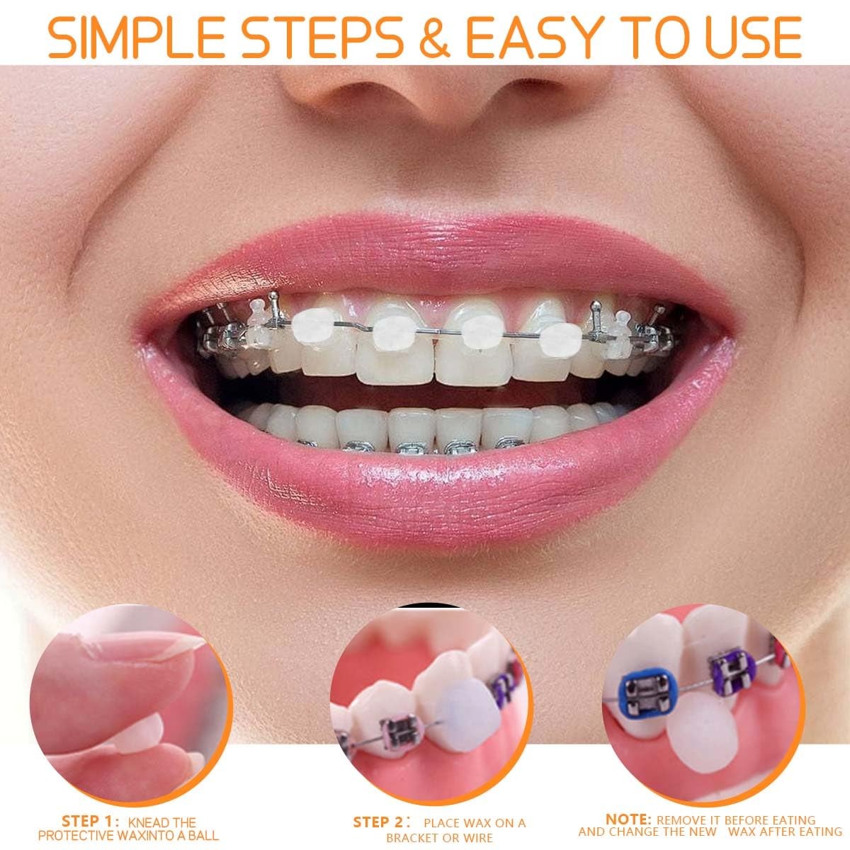 OBTANIM 15 Pack Colorful Braces Wax Dental Care Orthodontic 15 Pack,