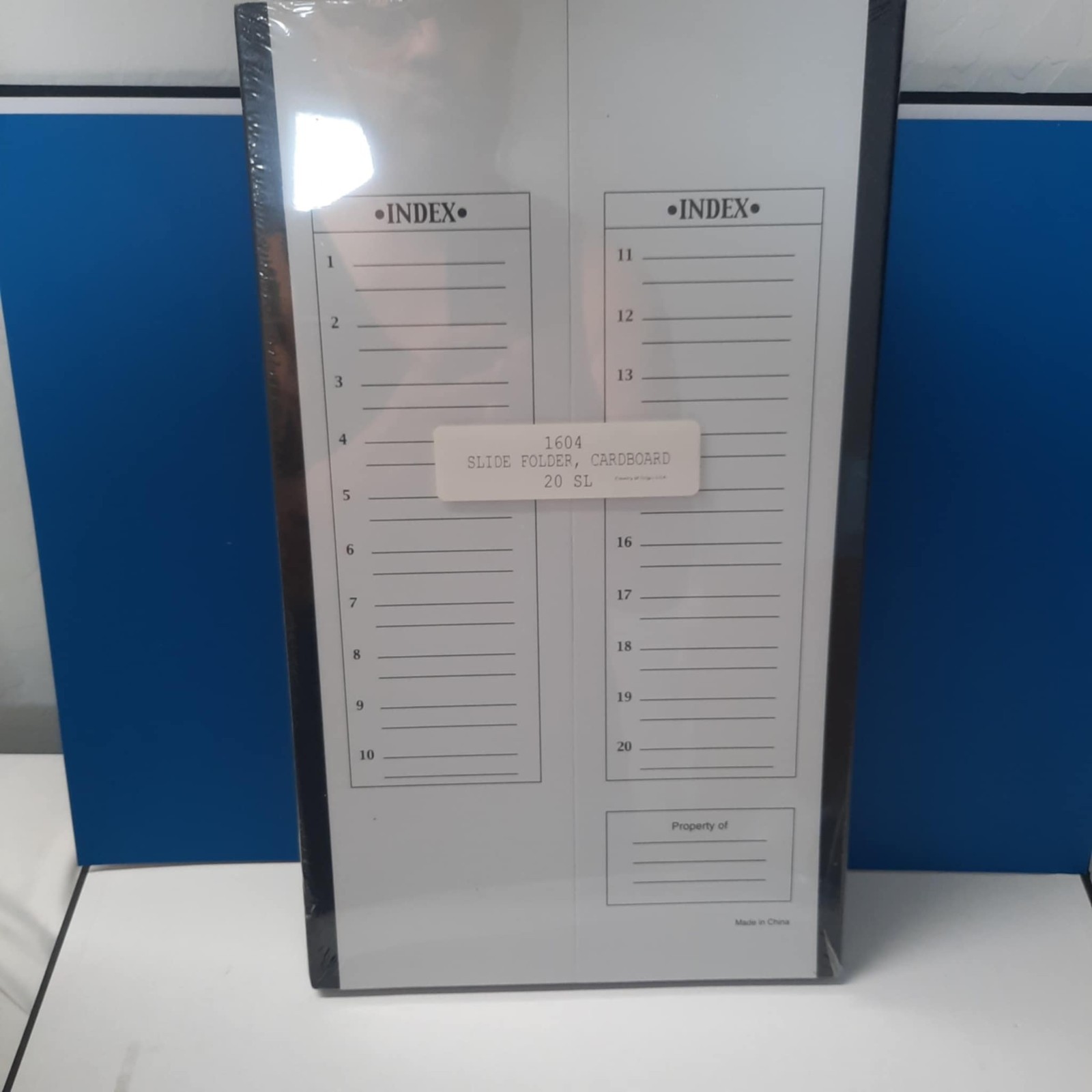 Epredia #1604, Cardboard Microscope Slide Folder, Capacity: 20 slides
