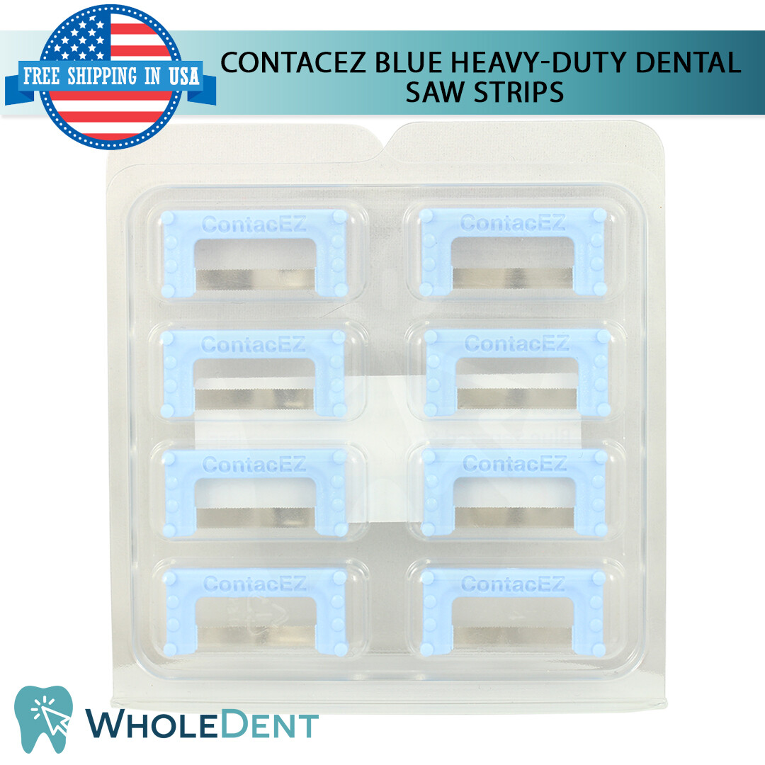 ContacEZ Blue Heavy-Duty Dental Saw 8 Strips Restorative Subgingival Cutter