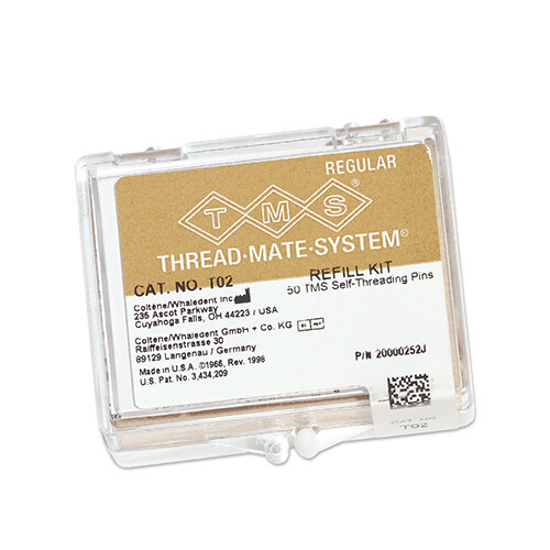 Coltene Thread Mate System Bulk Kit, 2in1, 2 x 100 pcs Minikin Red, Gold-Plated