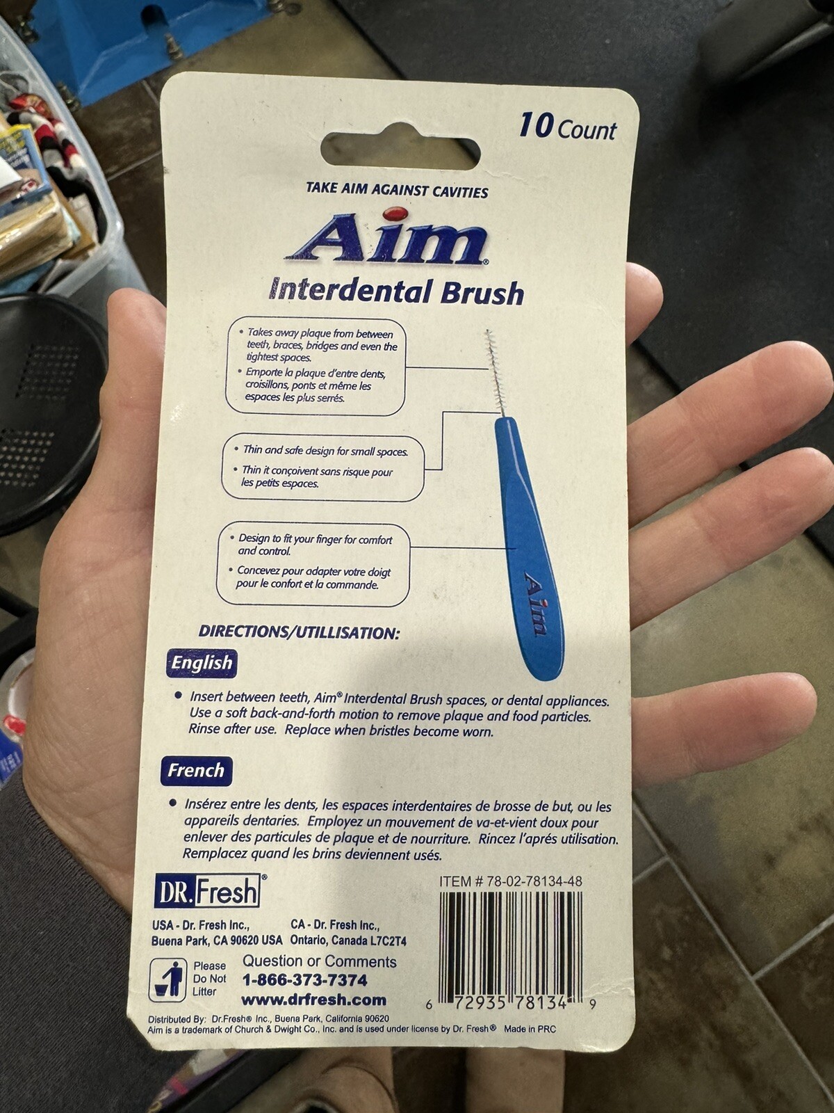 10 Pcs Set Aim Interdental Brushes Dental Brace Brush Floss Aim / Dr. Fresh AWN