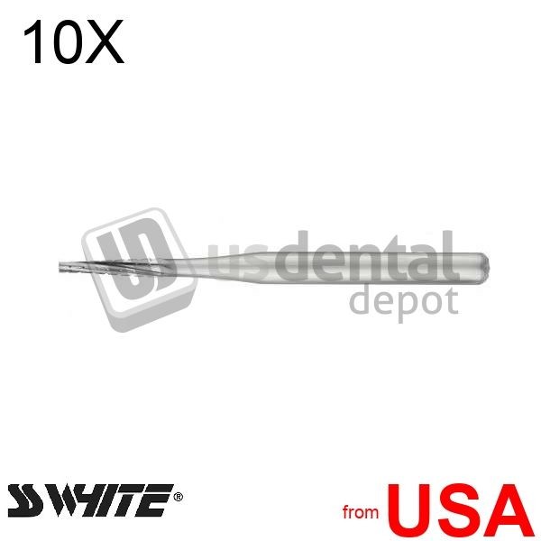 10X LOT of SS WHITE – FG #700L taper fissure crosscut carbide bur, 10p 057-16894