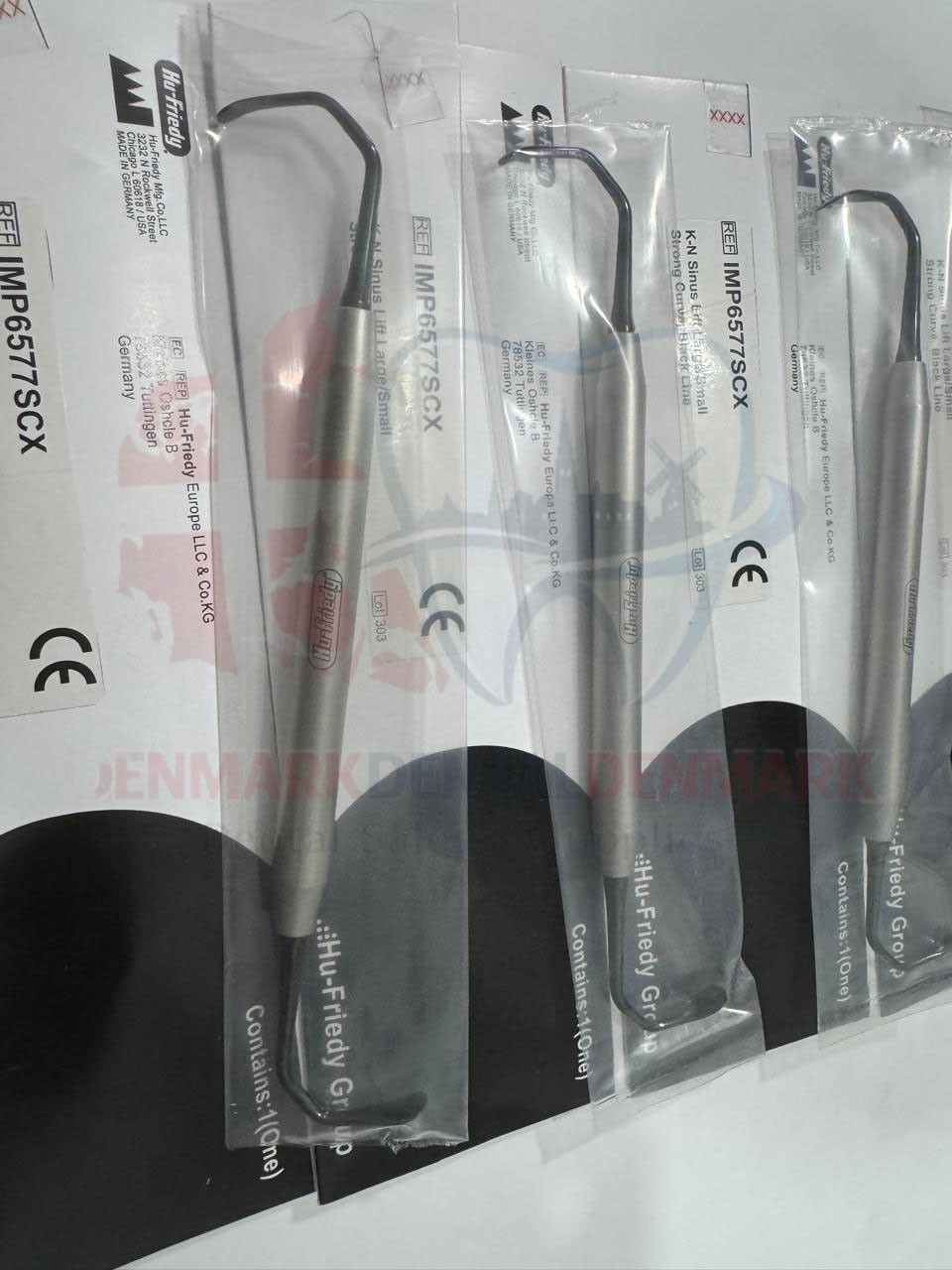 Hu-Friedy K-N Sinus Lift Large/Small, Strong Curve, Black Line IMP6577SCX lot 8X
