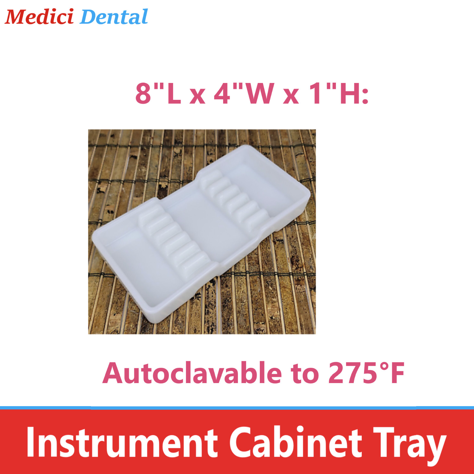 Dental Instrument Tray For Heat Sterilization and Storage Autoclave to 270F #06