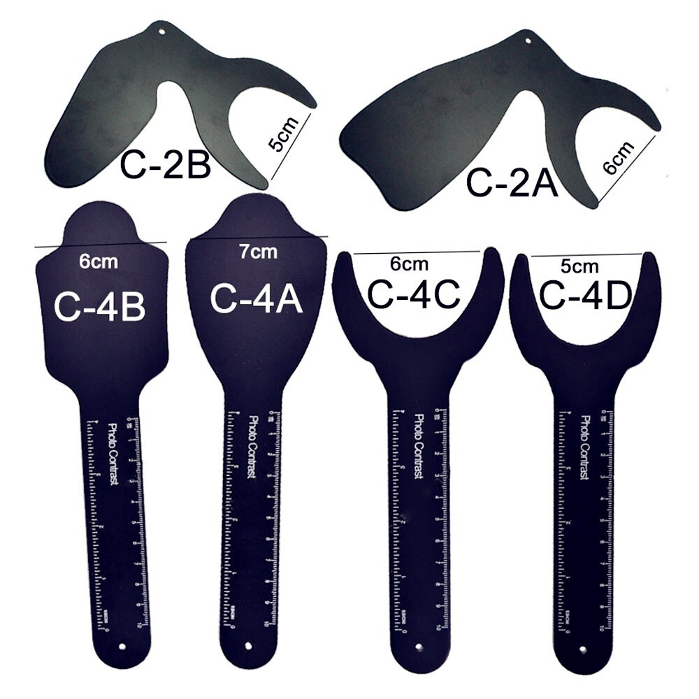 6pcs Dental Photo Contrast Black Background Board Palatal Photography Contraster