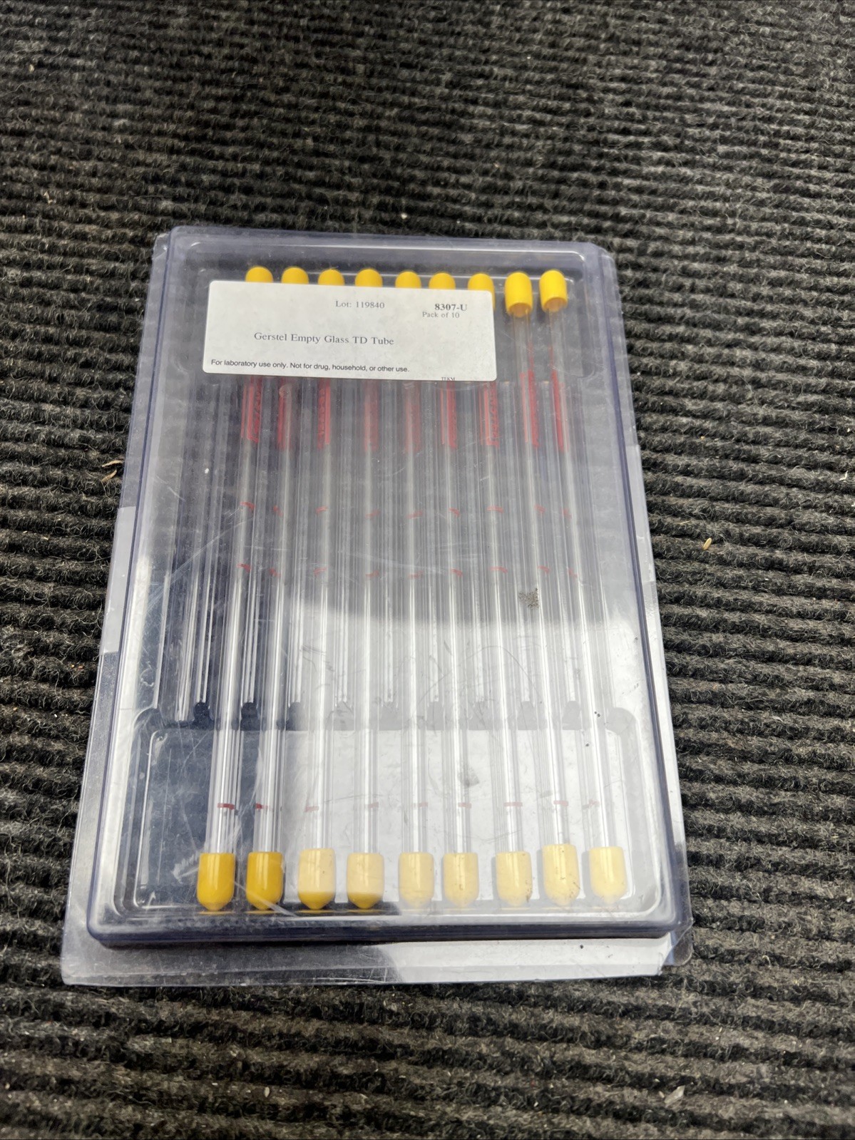 Lot of 9 Gerstel empty glass TD Twister Tube