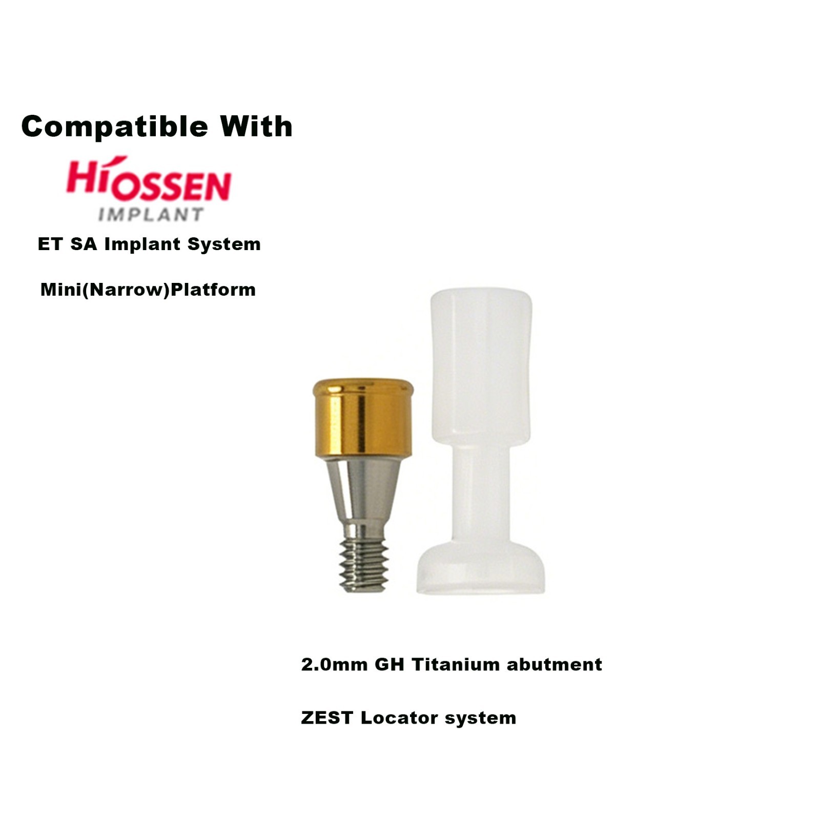 US Dental LOCATOR Titanium Abutment for HIOSSEN ET/TS Fixture Hex Mini Platform