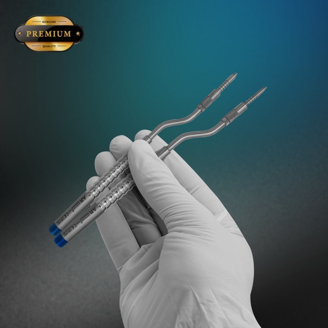 AR 5 Pcs Convex Bone Spreading Osteotomes Curved Dental Implant Set German