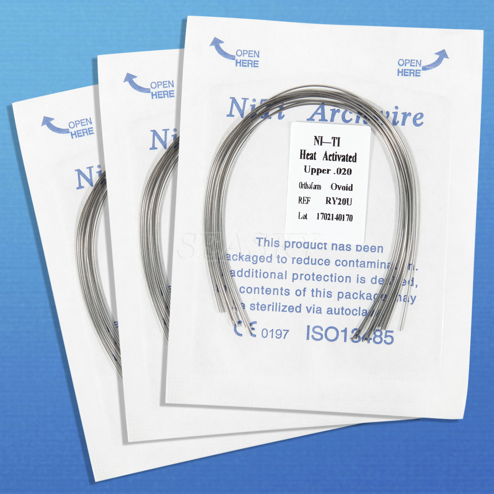 10 X Dental Orthodontic Heat thermal Activated Wire Round Arch 12-20 Upper Lower