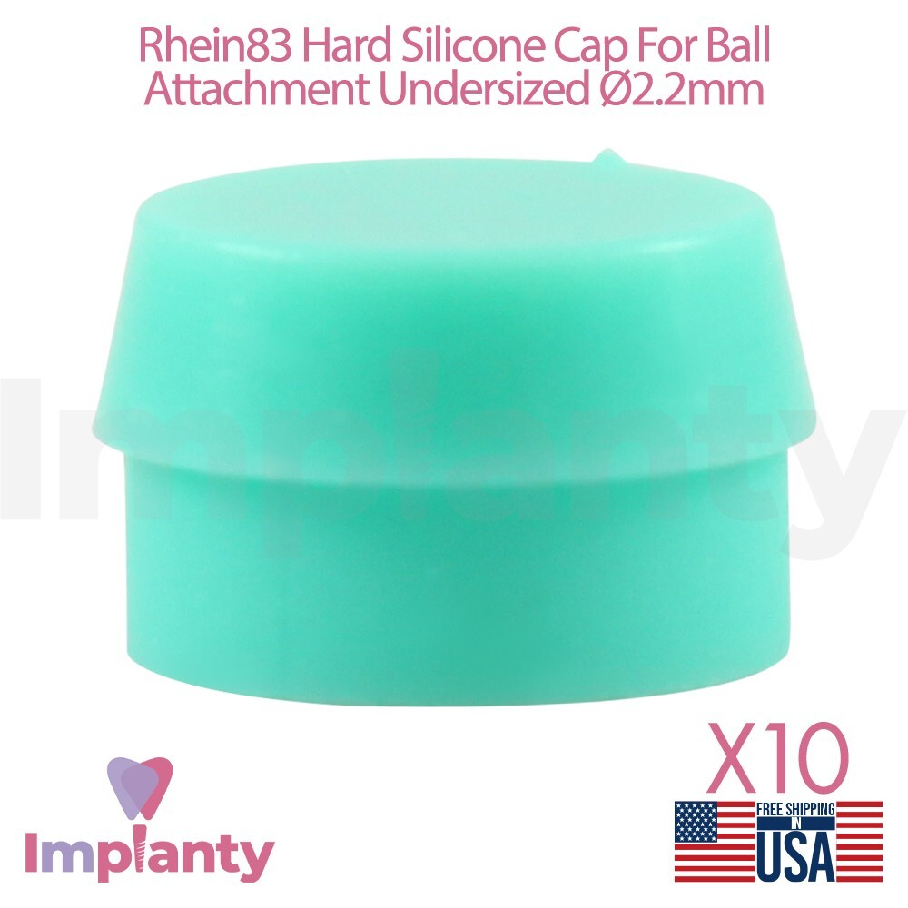 10x Dental Undersized Rigid Silicone Caps 2.2mm For Ball Attachment 1300g