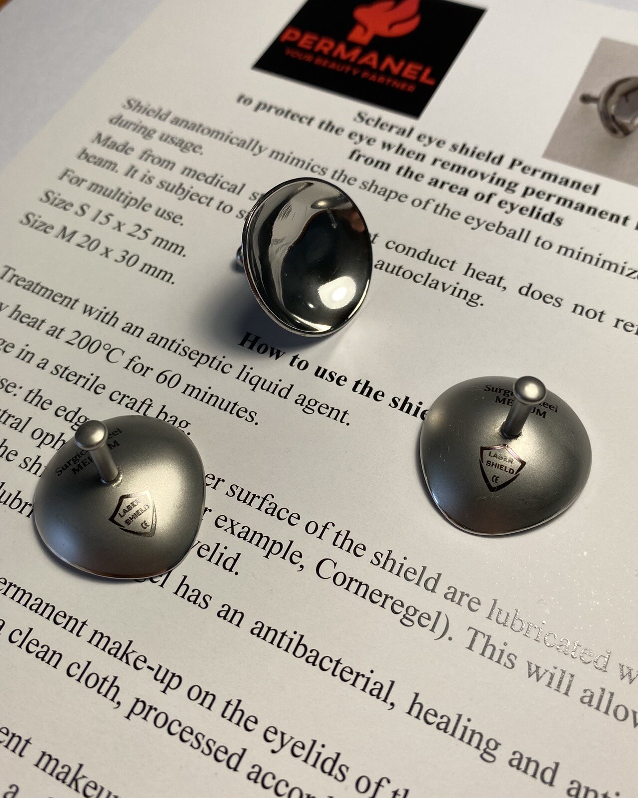 Eye shield Size M 1 Piece Ocular Sclera Protection Laser Tattoo Remove Eyelid