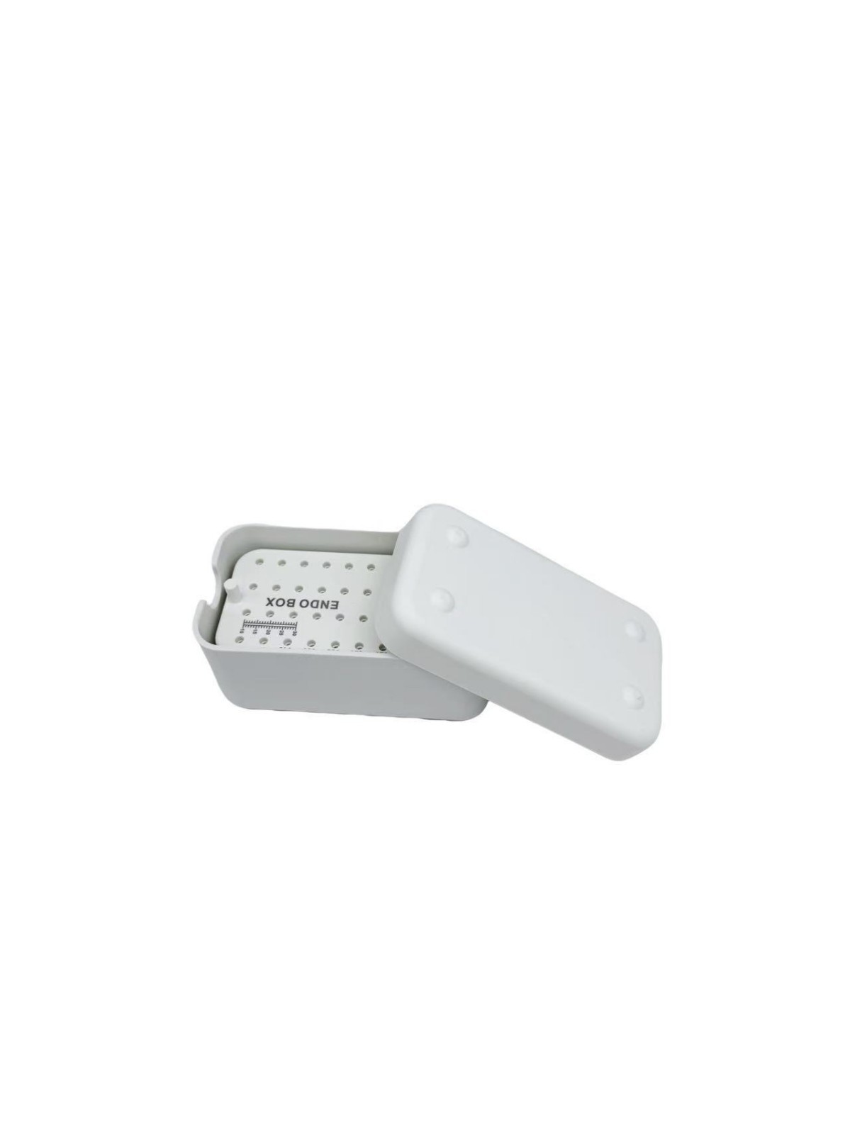 40 Holes Dental Endo Files Bur holder Sterilization Box With Ruler Autoclave