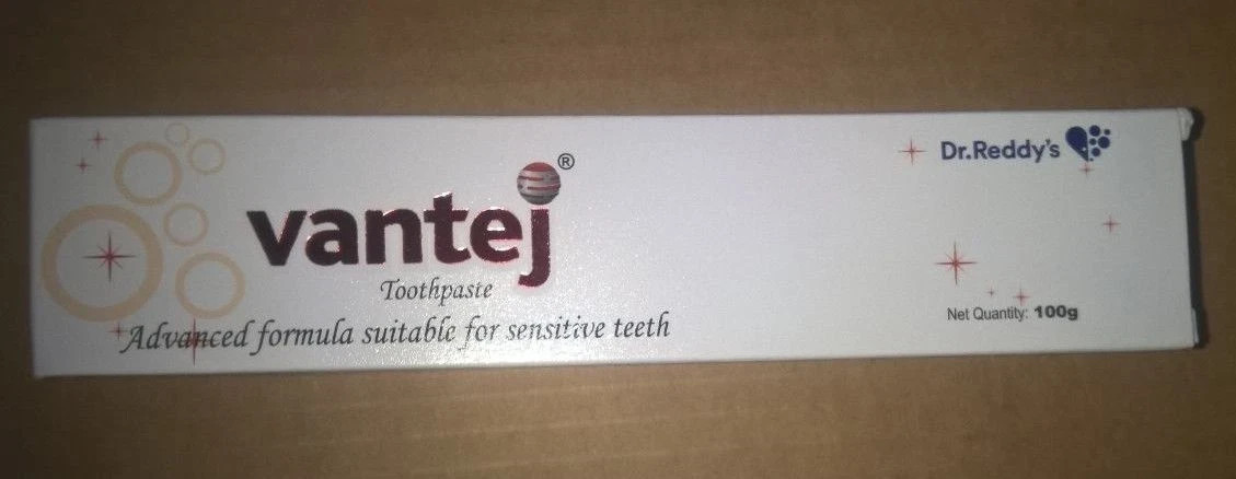 Dr Reddy’s VANTEJ Toothpaste – powered by Novamin- for sensitive teeth- 100gram.
