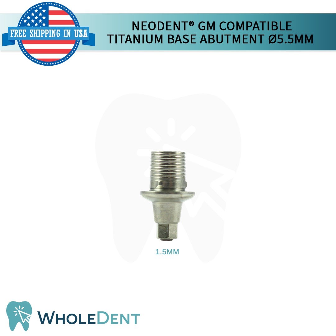 10X Titanium Base Dental Prosthetic Compatible with Neodent® GM Ø5.5mm Lab