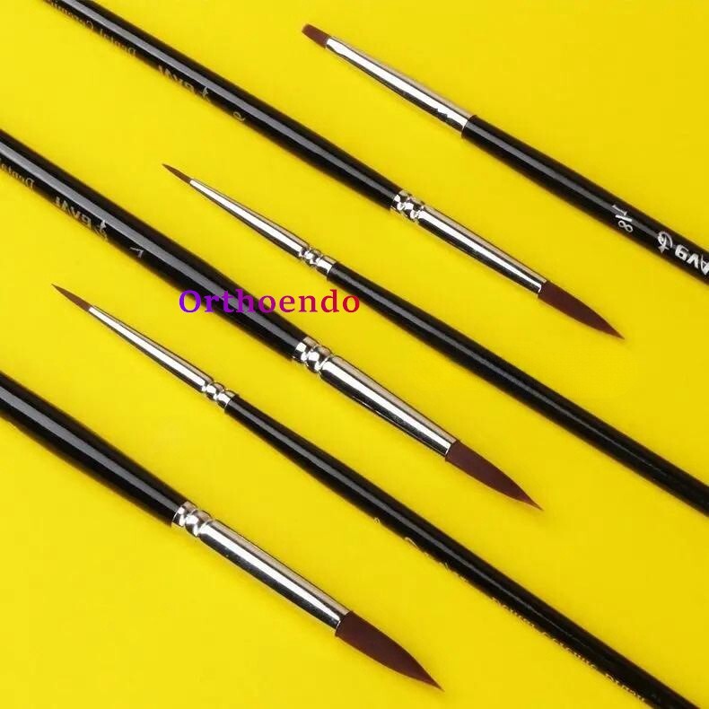 6pc/Kit Dental Composite Resin Brush Pens Adhesive Porcelain Teeth Pen ,1/10 Kit