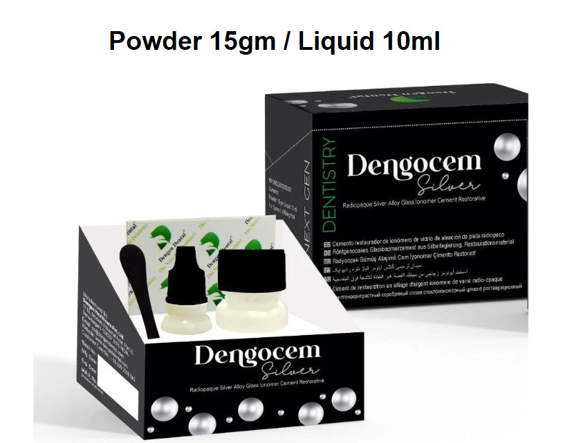 Dental DENGOCEM SILVER ALLOY Reinforced Glass Ionomer Cement For Restorations