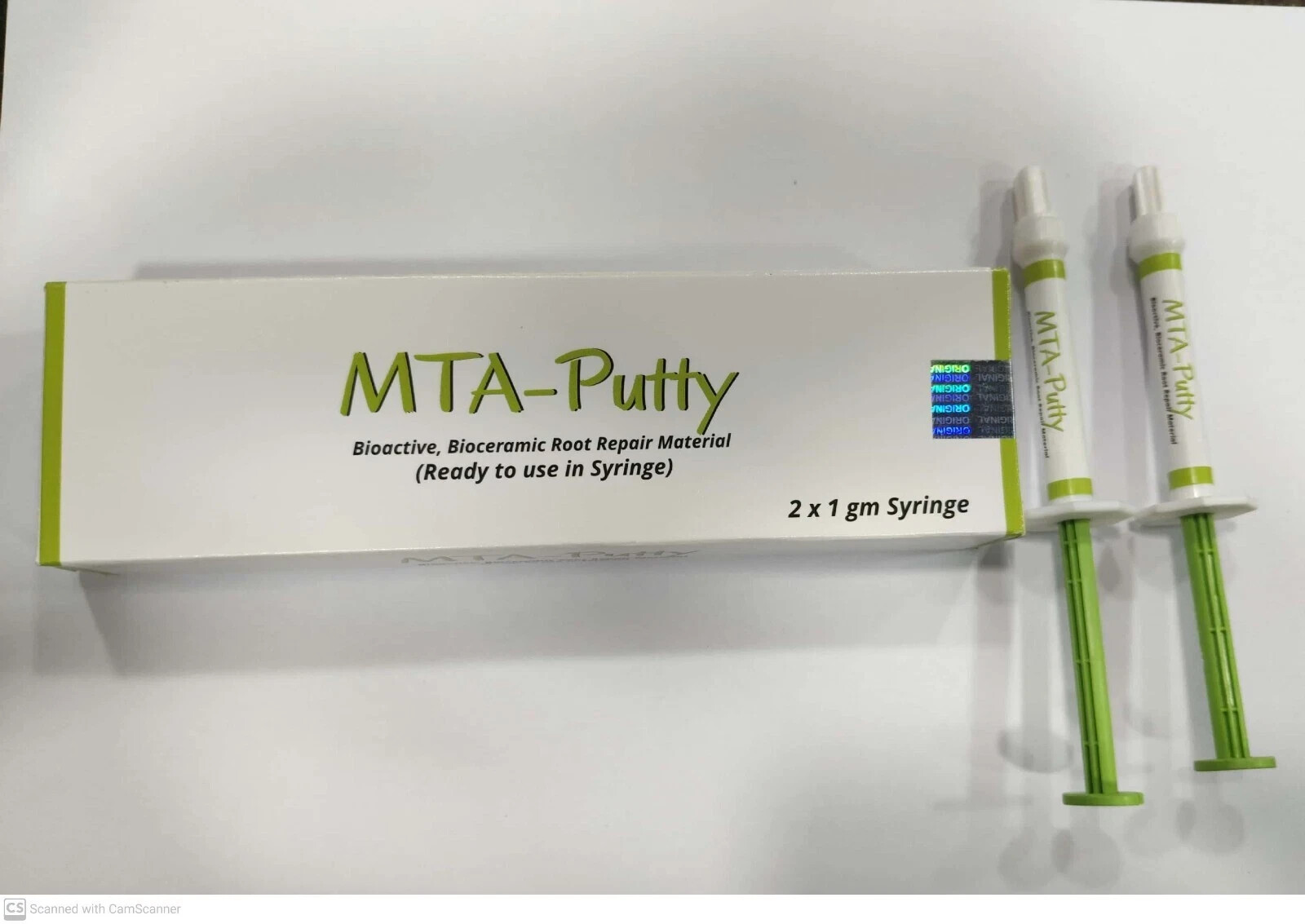 Dental MTA PUTTY Pre Mix Bioactive , Bioceramic Root Repair Material 2 x 1g Pack