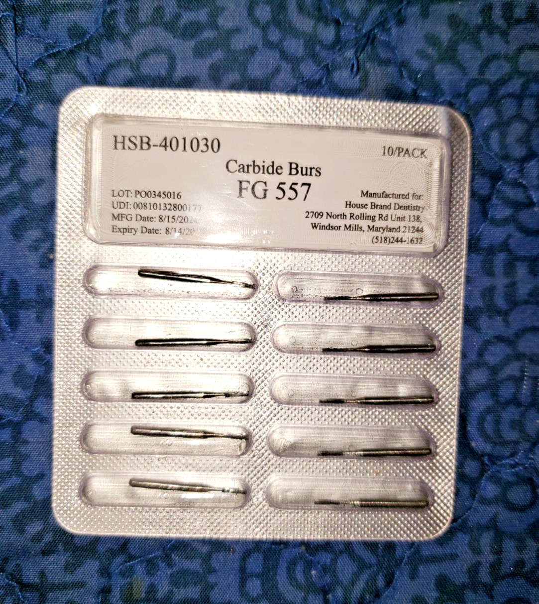 Dental Carbide Burs HSB 401030 FG 557 10 pcs