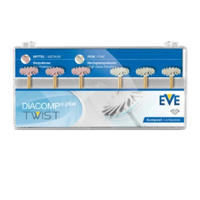 Dental Eve Diacomp Plus Twist RA 342 Composite Polishing Diamond System EVE 14mm