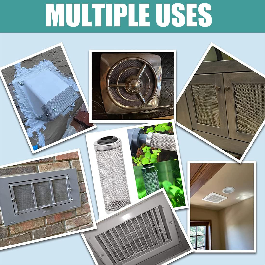 Stainless Steel Mesh Sheets Mesh Fabric Roll Wire Mesh Screen Heat Resistant Met