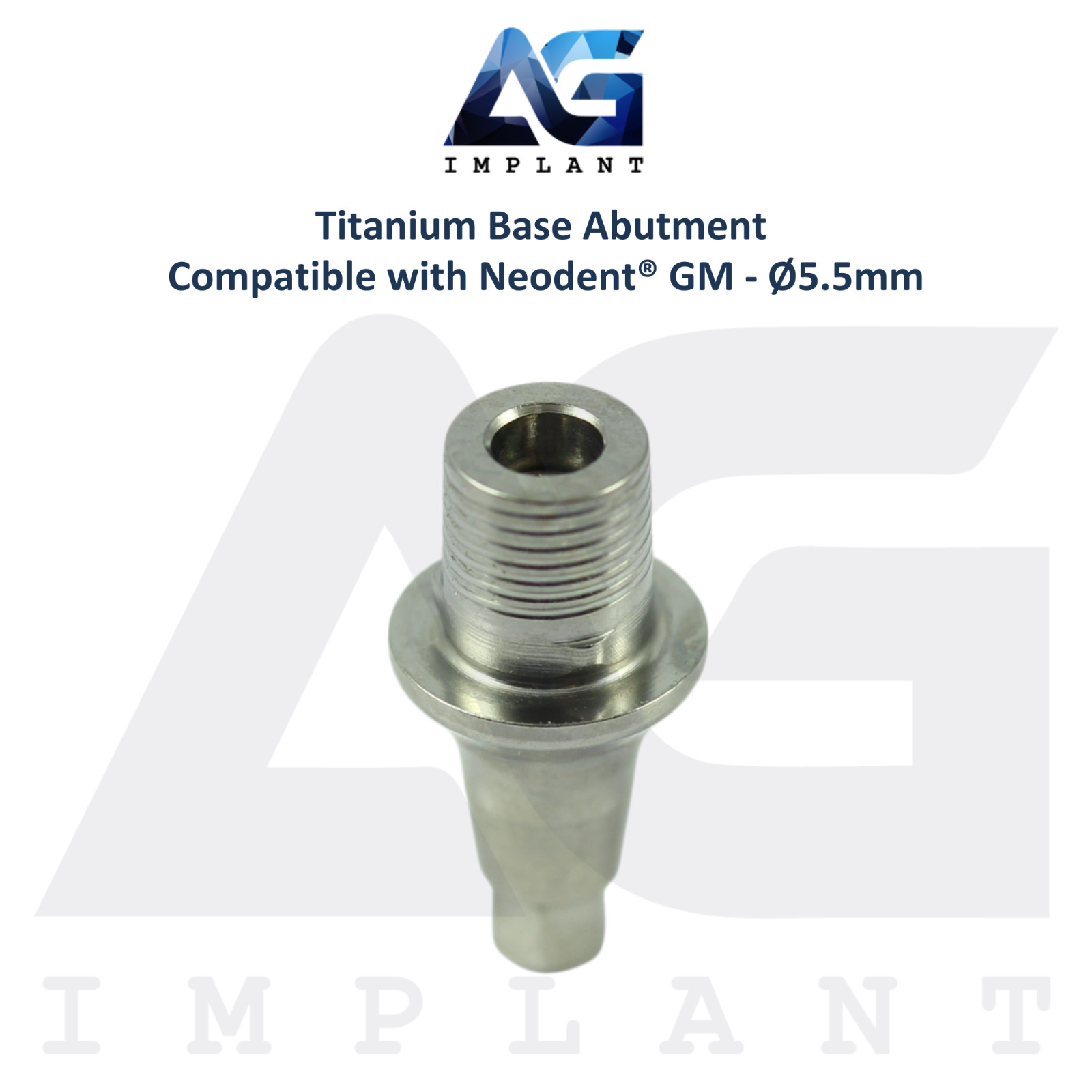 5 Titanium Base Prosthetic Neodent® GM Fixture Compatible Ø5.5mm CAD/CAM