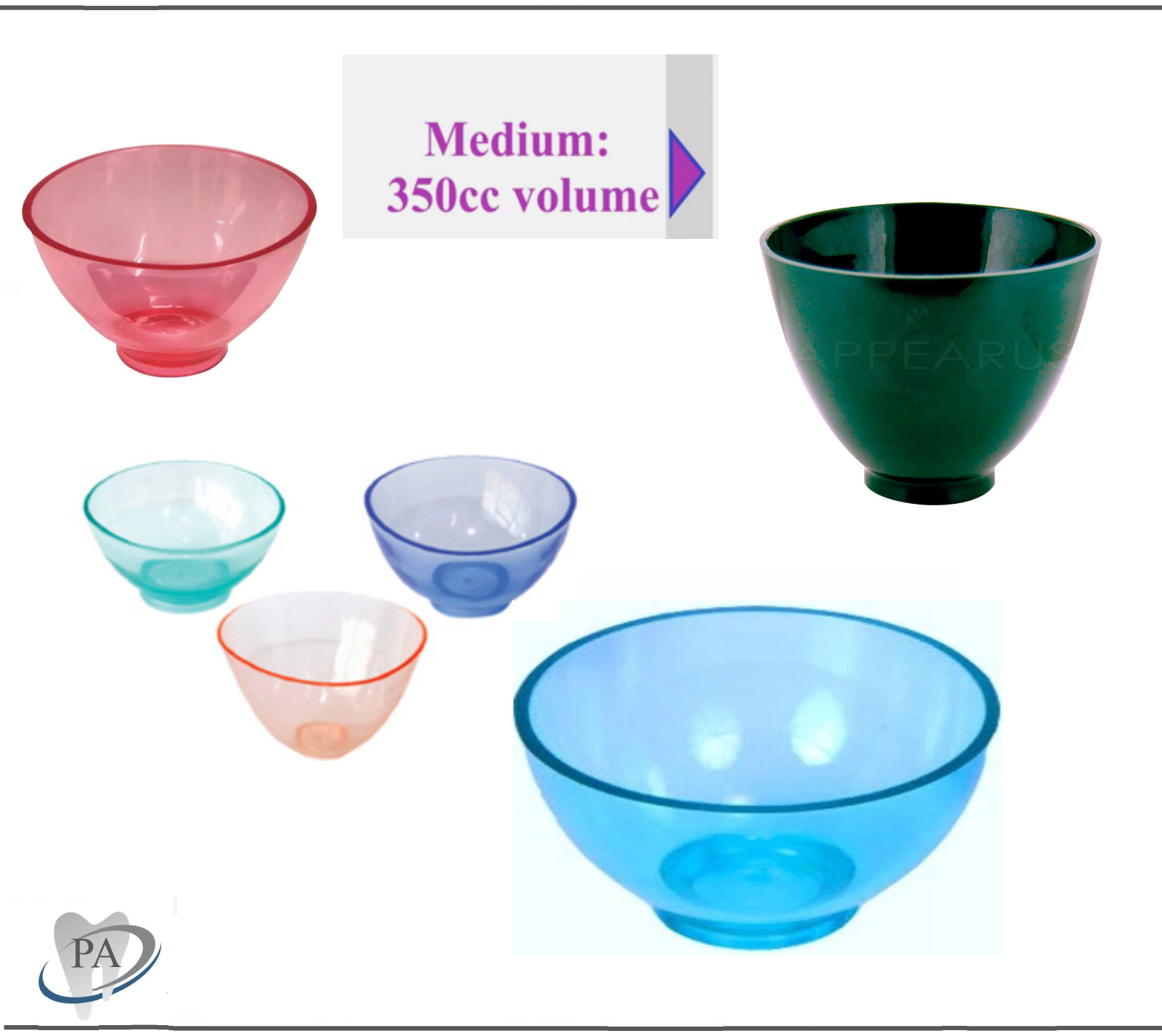 Dental Lab Flexible Impression Mixing Alginate Bowl – 600cc or 350cc or Spatula