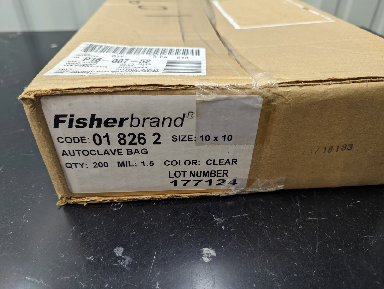Fisherbrand 01-826-2 10×10 in. Autoclave Bag 200/Box Plain Clear