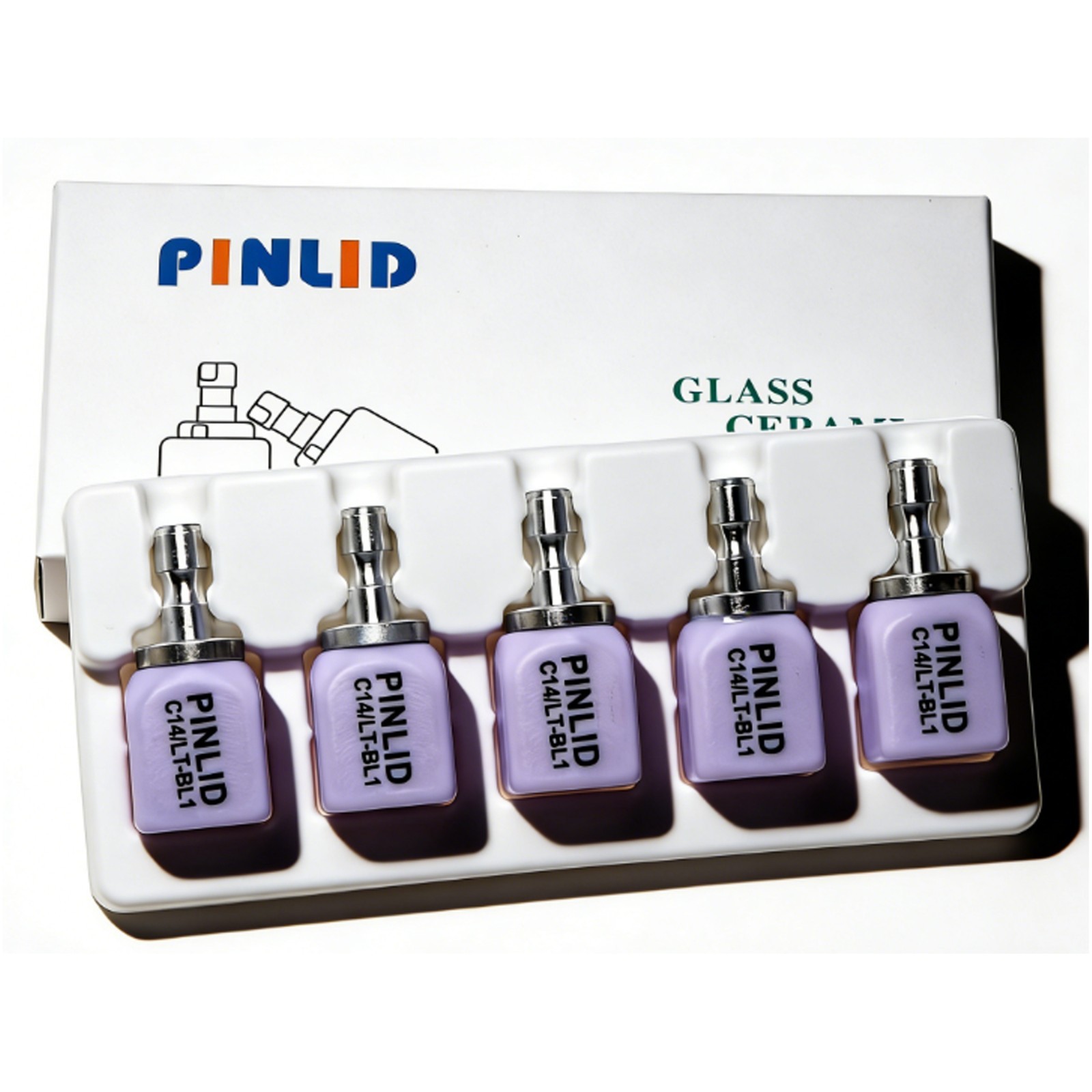 5Pcs LT C14 Dental Emax CAD CAM Glass Ceramic Blocks Lithium Disilicate CEREC