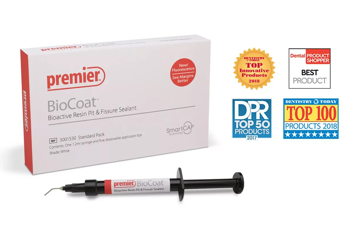 Premier BioCoat new bioactive resin pit and fissure sealant 1.2mL Syringe