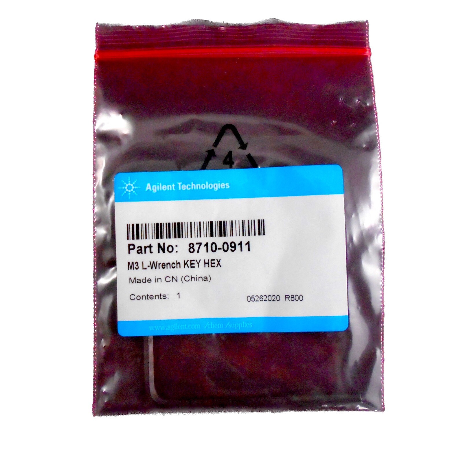AGILENT M3 L-Wrench Hex Key Repair Part 8710-0911 1/Pk