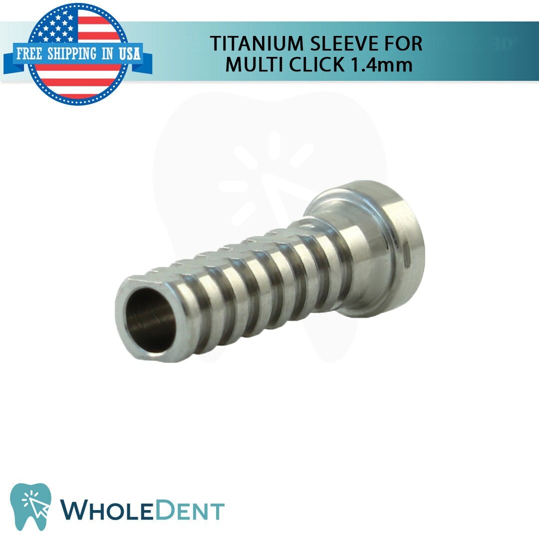 5x Straight Multi Unit 1.4mm Abutment Titanium Sets Including Fixation Screw