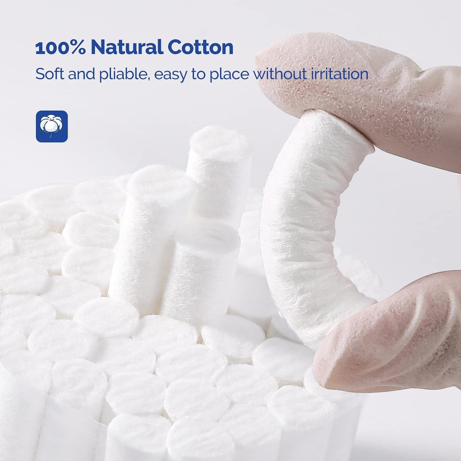 2000 Pcs Dental Cotton Rolls 1.5” Rolled Cotton Non-Sterile High Absorbent C…