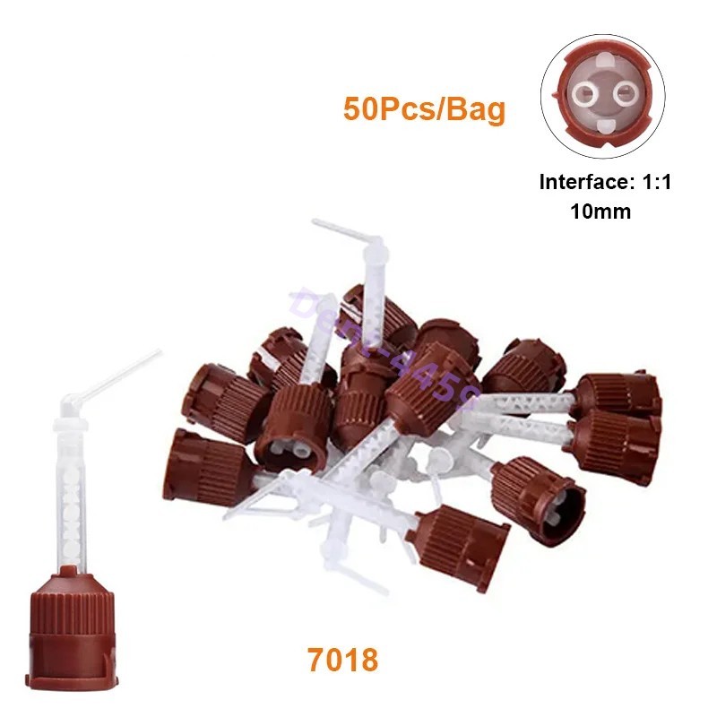 Dental Impression Mixing Tips 1:1 For Light Body Mixing 50Pcs/Pack USA