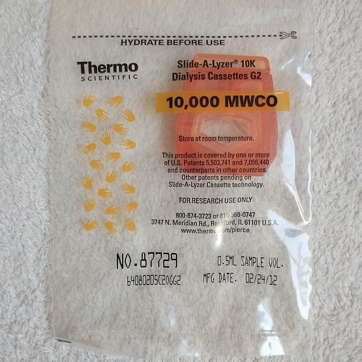 New Thermo 87729 Slide-A-Lyzer Dialysis Cassettes G2 0.5 mL 10k Open Box 5x