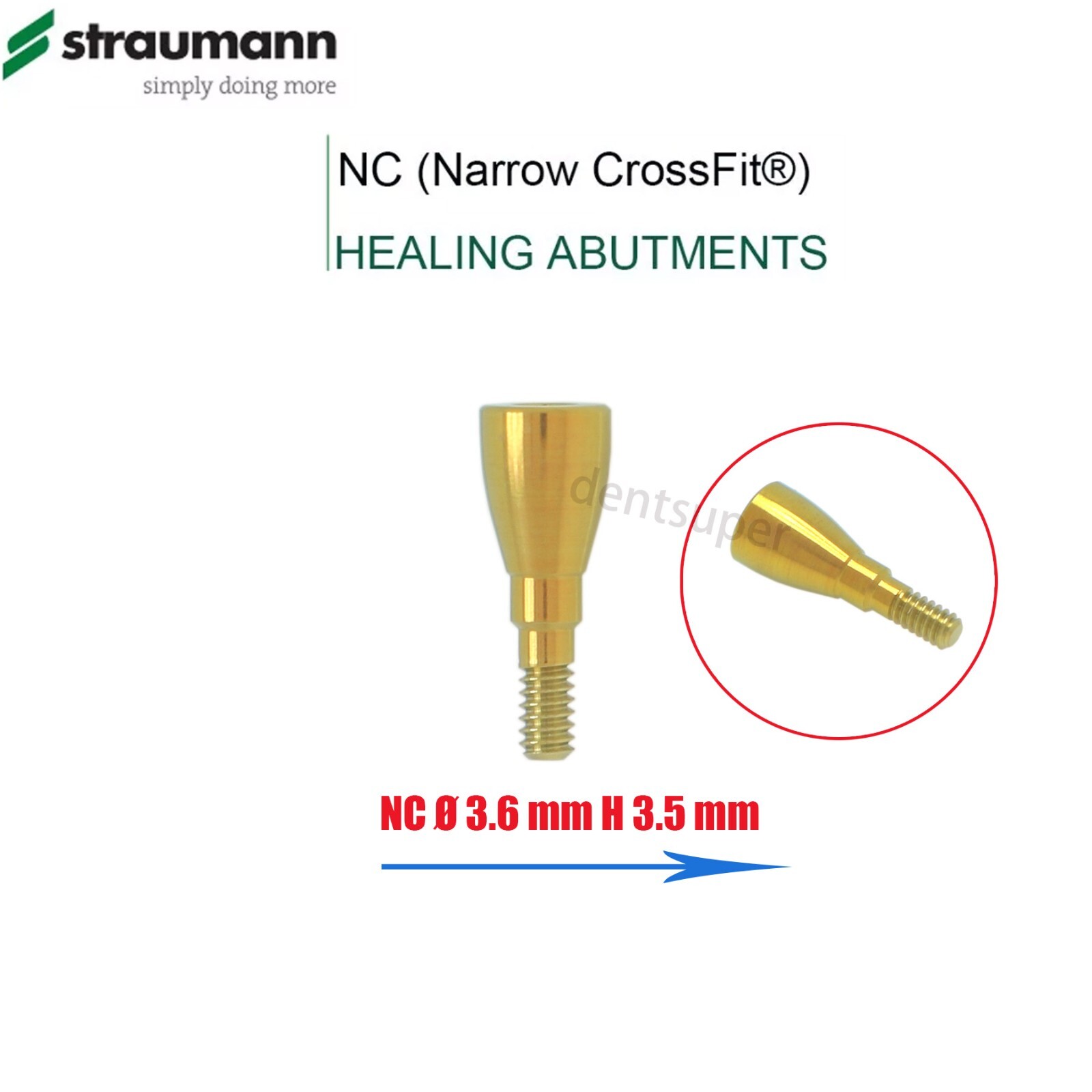 Fit Straumann ITI BL/BLT Healing Caps RC/NC, 3.6-6.5mm, Titanium, Closure Screws