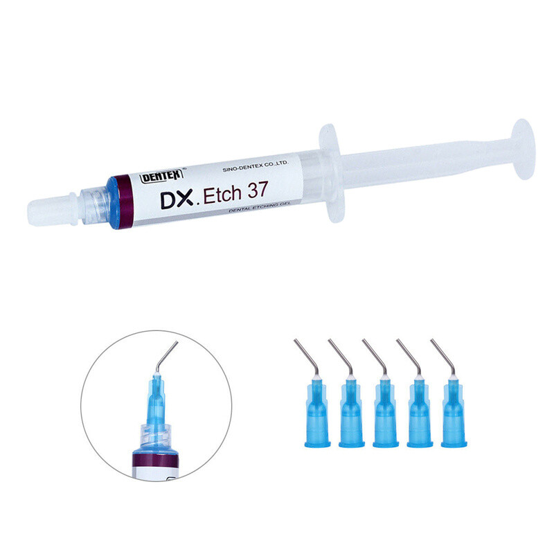 Dental Dentex Acid Etching Gel 37% 5 ml/syringe DX Etch 37 Long exp