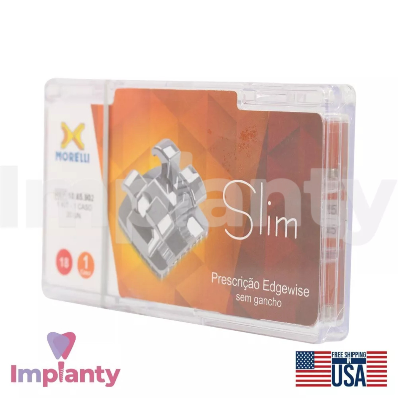 Morelli Roth Slim Edgewise Brackets Kit 20pcs Stainless Steel Dentistry Braces