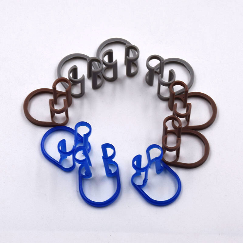 50 Pcs Dental Disposable Brown/Blue/Grey Cotton Clip Holder Dispenser Roll Tool