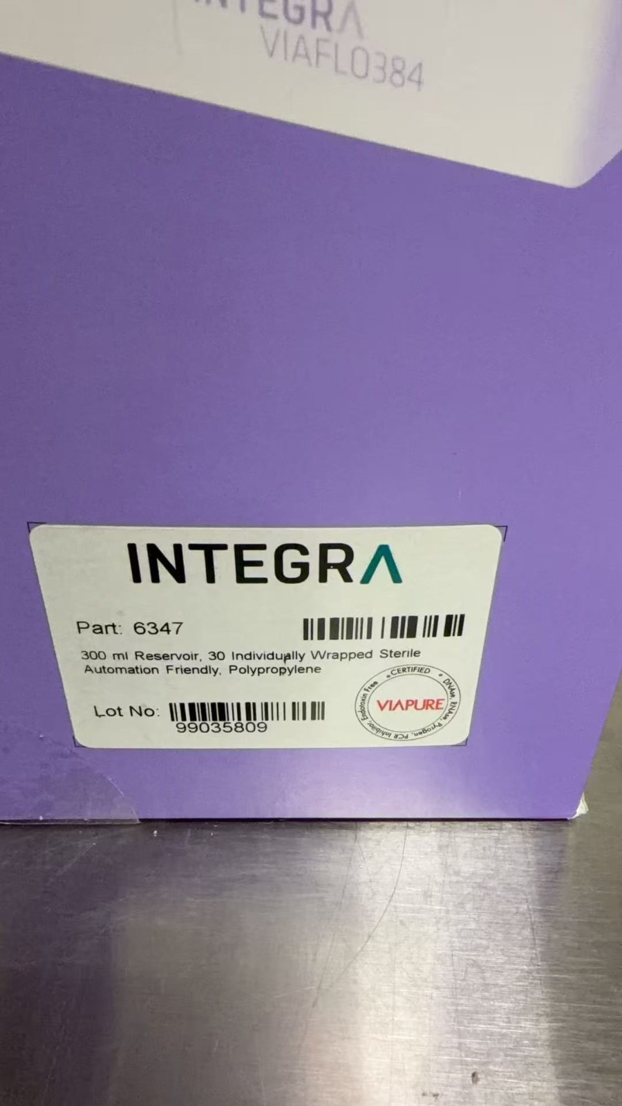 INTEGRA 300mL Polystyrene Reservoirs Individually Wrapped Sterile 6347 (30/cs)